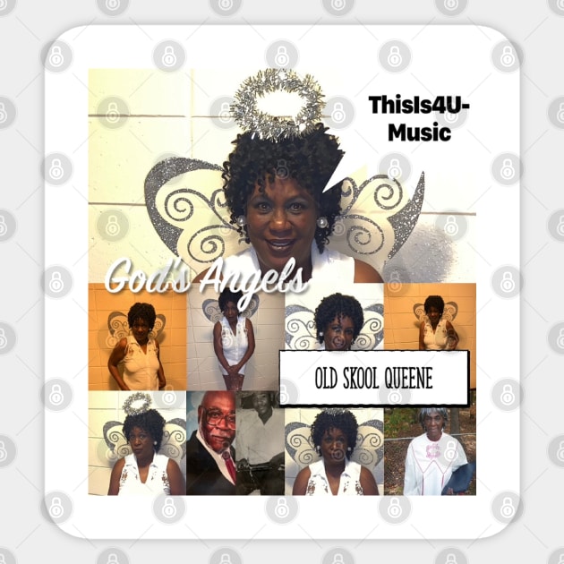 New Song-God's Angels Sticker by Old Skool Queene 4 U